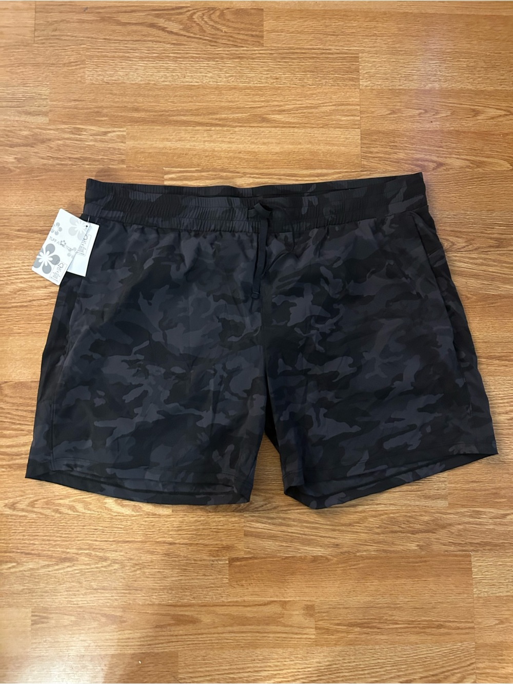 Tuff Athletics Black Camo Athletic Shorts